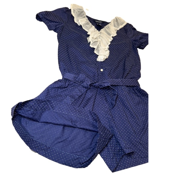 RALPH LAUREN Vintage Polk-Dot Dressy Romper Shorts size 12 Girls✨ - Picture 5 of 12
